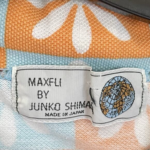 Vintage Junko Shimada Maxfli Dunlop Polo Shirt Daisy Mod Print 70s 80s Japan - Picture 3 of 7